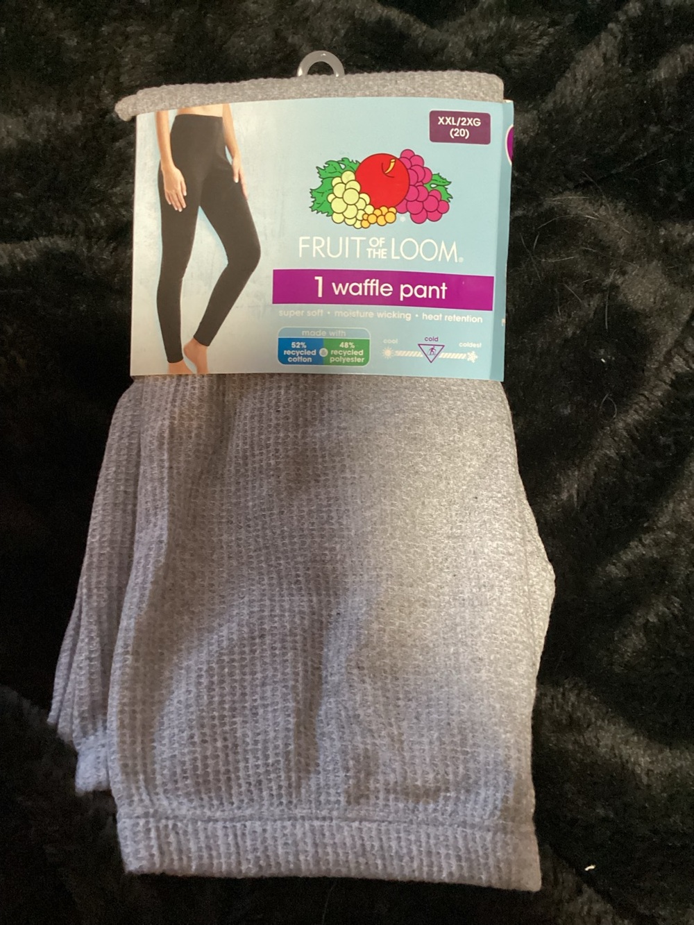 Gray waffle thermal pants-Ladies XXL-NEW